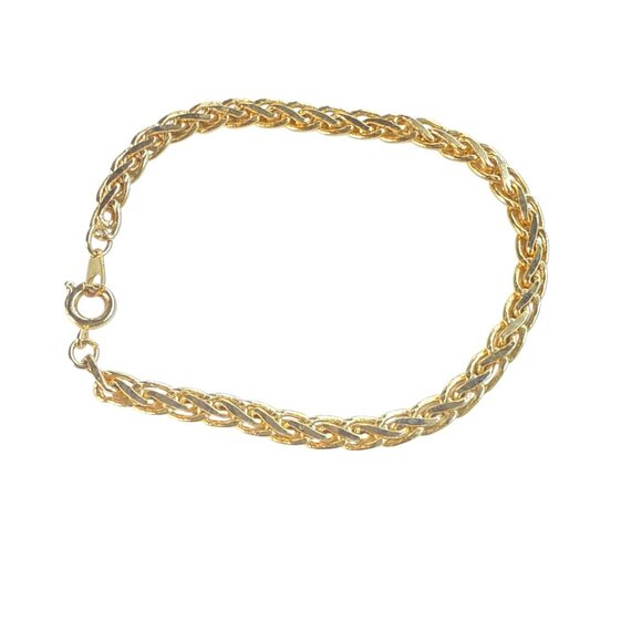 Gold Plated Cuban Link Chain Bracelet With Lobster Clasp For Men Or Women - Picture 11 of 11